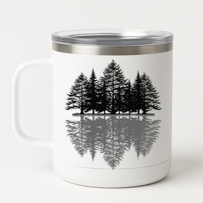 Wildlife Nature Forest Trees Reflection Outdoor Forest 12 oz Stainless Steel Tumbler Cup