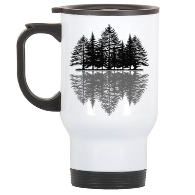 Wildlife Nature Forest Trees Reflection Outdoor Forest Stainless Steel Travel Mug