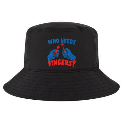 Who Needs Fingers Fireworks Funny Vintage 4th Of July Cool Comfort Performance Bucket Hat