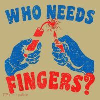 Who Needs Fingers Fireworks Funny Vintage 4th Of July T-Shirt