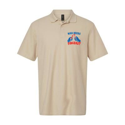 Who Needs Fingers Fireworks Funny Vintage 4th Of July Polo