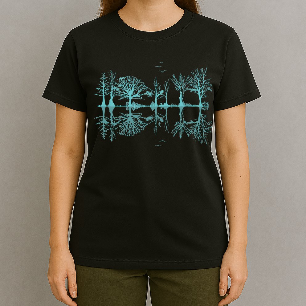 Wildlife Nature Forest Trees Reflection Outdoor Forest T-Shirt