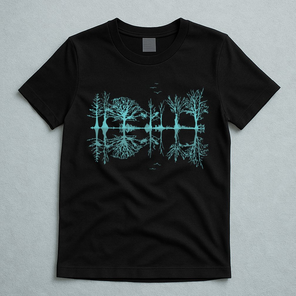 Wildlife Nature Forest Trees Reflection Outdoor Forest T-Shirt