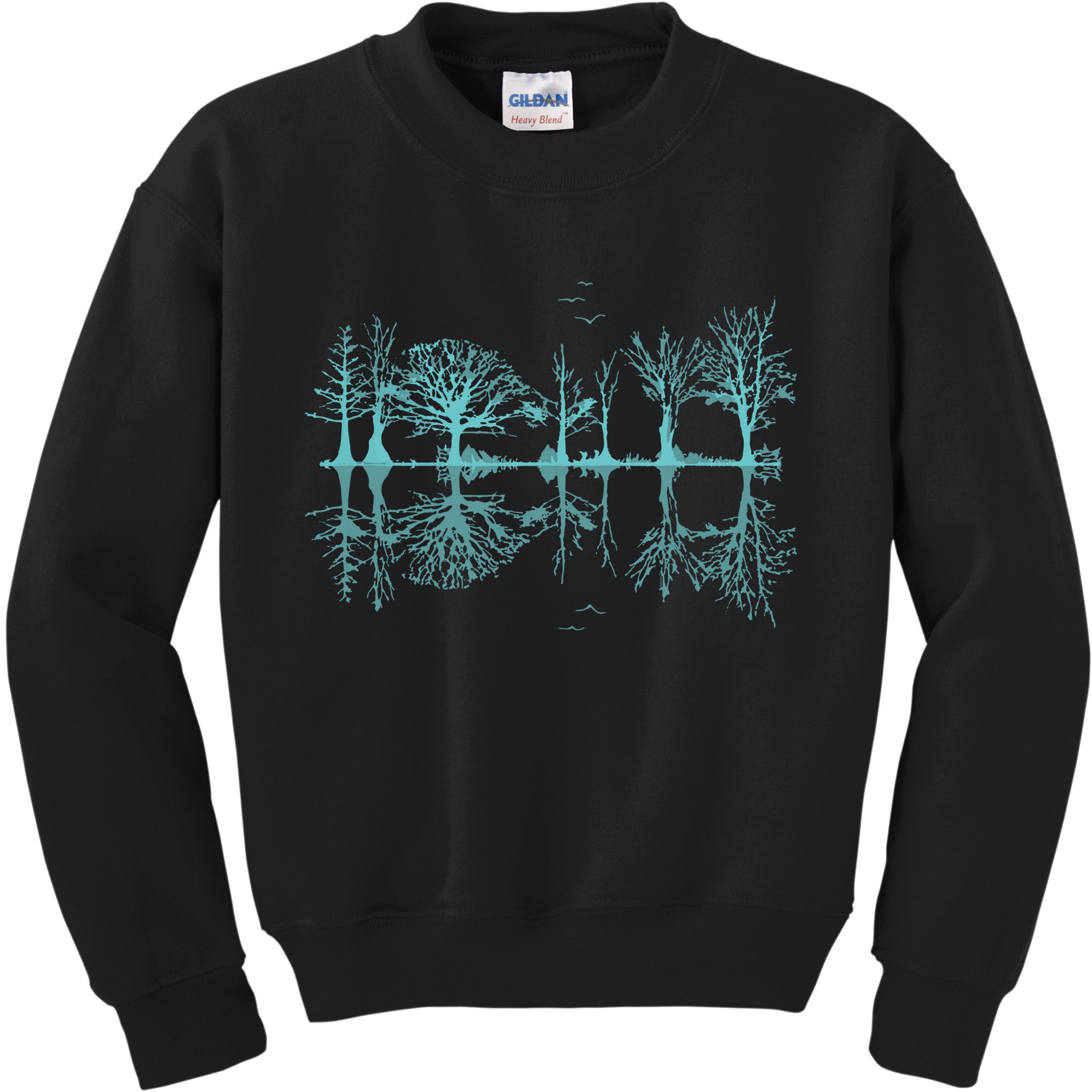 Wildlife Nature Forest Trees Reflection Outdoor Forest Kids Sweatshirt