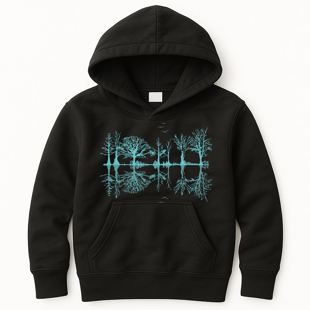 Wildlife Nature Forest Trees Reflection Outdoor Forest Kids Hoodie