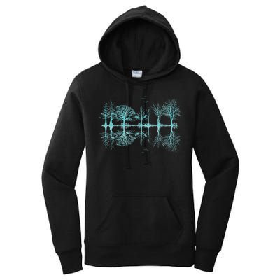 Wildlife Nature Forest Trees Reflection Outdoor Forest Women's Pullover Hoodie