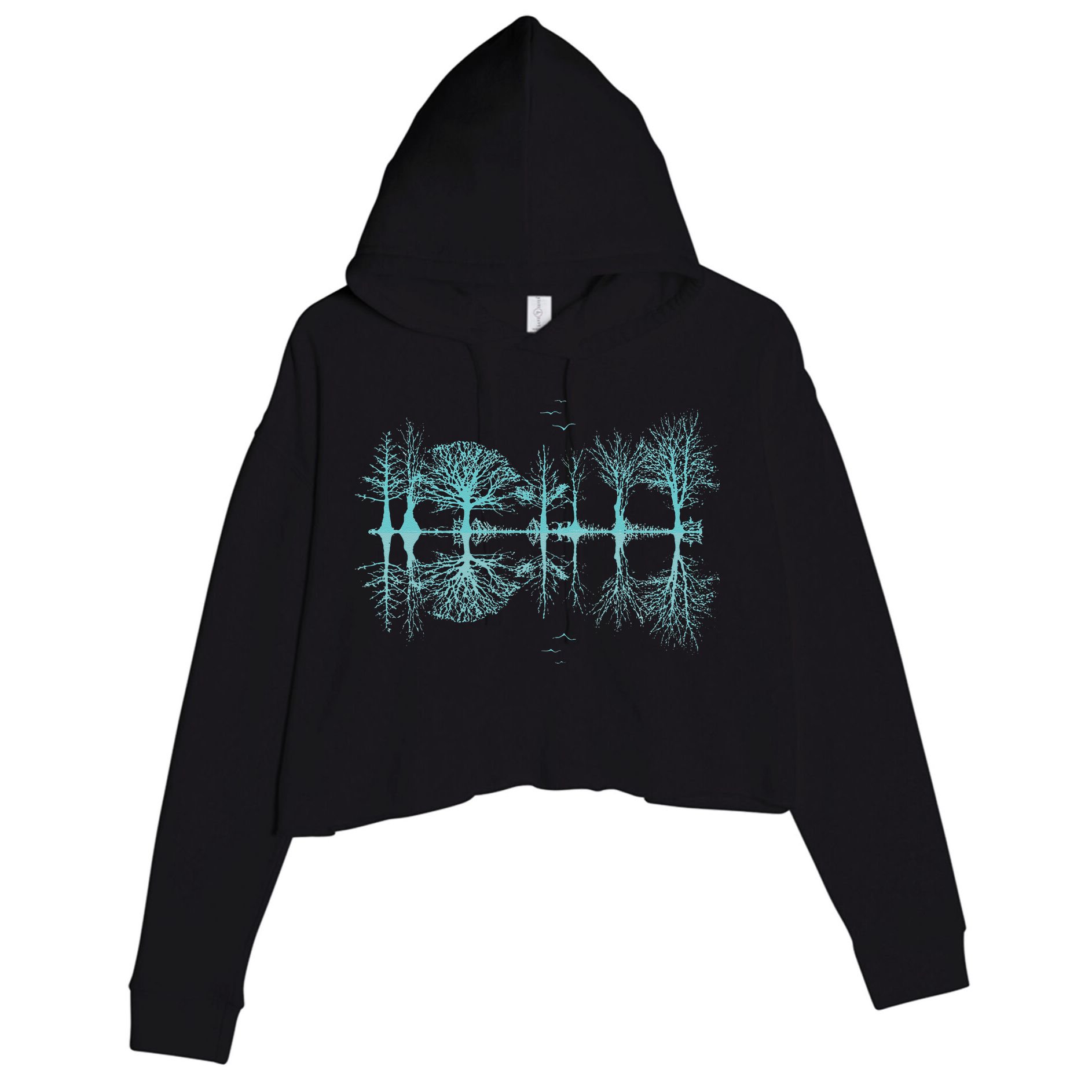 Wildlife Nature Forest Trees Reflection Outdoor Forest Crop Fleece Hoodie