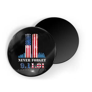 Womens Never Forget Patriotic 911 American Flag Magnet