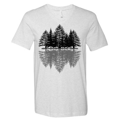 Wildlife Nature Forest Trees Reflection Outdoor Forest V-Neck T-Shirt