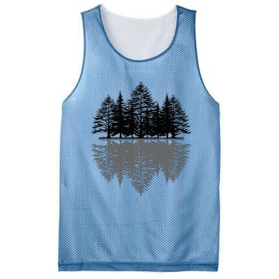 Wildlife Nature Forest Trees Reflection Outdoor Forest Mesh Reversible Basketball Jersey Tank