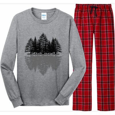 Wildlife Nature Forest Trees Reflection Outdoor Forest Long Sleeve Pajama Set