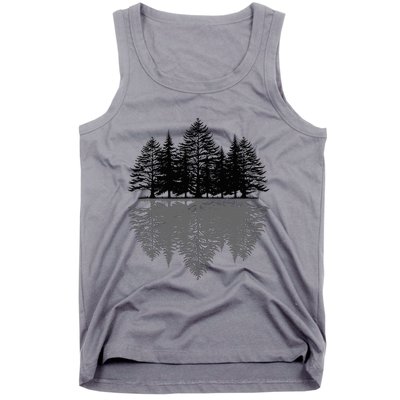 Wildlife Nature Forest Trees Reflection Outdoor Forest Tank Top