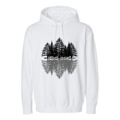 Wildlife Nature Forest Trees Reflection Outdoor Forest Garment-Dyed Fleece Hoodie