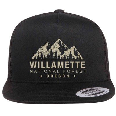 Willamette National Forest Oregon Flat Bill Trucker Hat