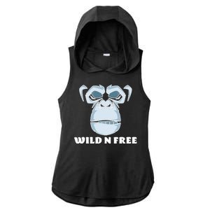 Wild N Free Monkey Ladies PosiCharge Tri-Blend Wicking Draft Hoodie Tank