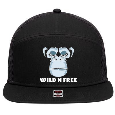 Wild N Free Monkey 7 Panel Mesh Trucker Snapback Hat