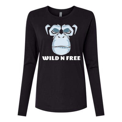 Wild N Free Monkey Womens Cotton Relaxed Long Sleeve T-Shirt