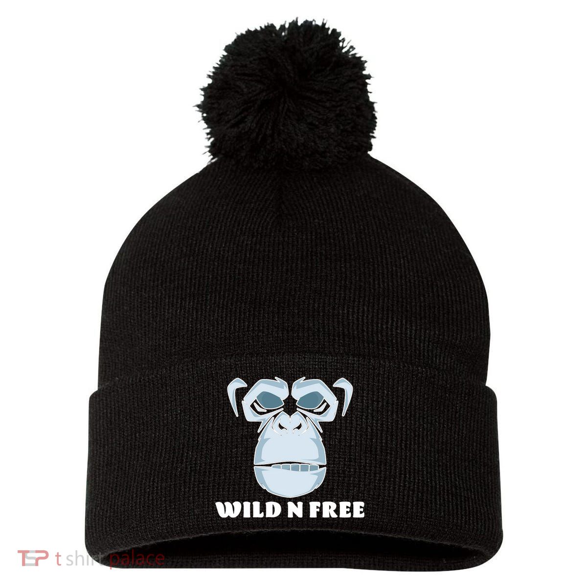 Wild N Free Monkey Pom Pom 12in Knit Beanie