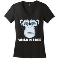 Wild N Free Monkey Women's V-Neck T-Shirt