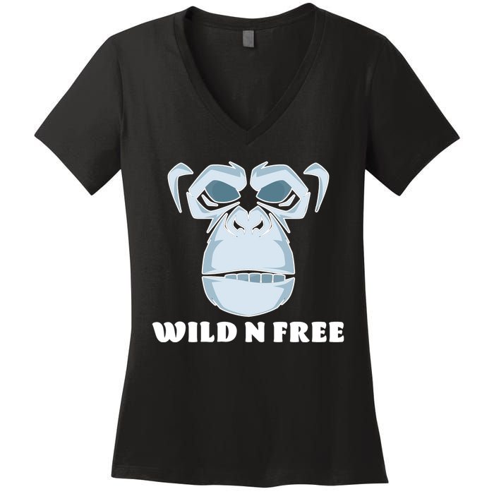 Wild N Free Monkey Women's V-Neck T-Shirt