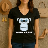 Wild N Free Monkey Women's V-Neck T-Shirt