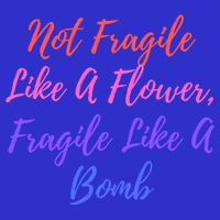 Wo Not Fragile Like A Flower Fragile Like A Bomb Gift Cool Gift Poster