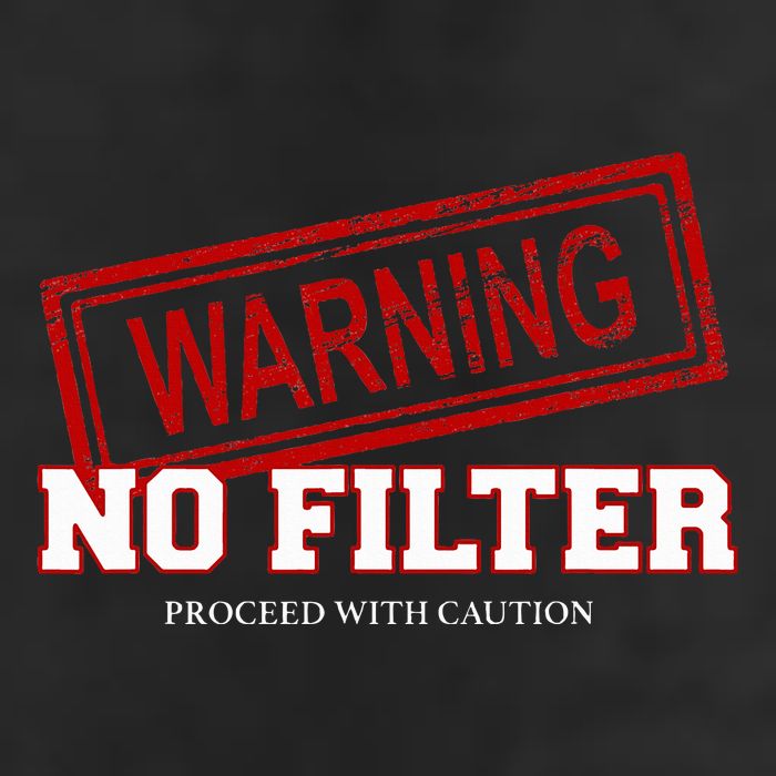Warning No Filter Proceed With Caution Knit Cap Winter Beanie