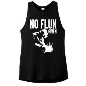 Welder No Flux Given | Funny Welding Dads Ladies PosiCharge Tri-Blend Wicking Tank