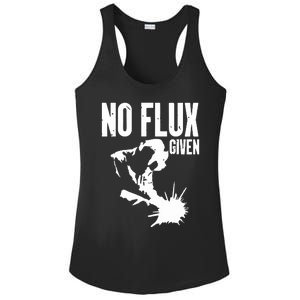 Welder No Flux Given | Funny Welding Dads Ladies PosiCharge Competitor Racerback Tank