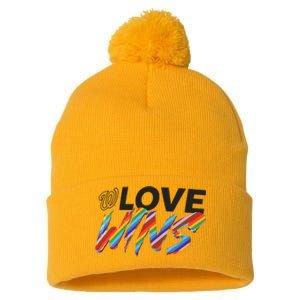 Washington Nationals Fanatics Branded Love Wins Pom Pom 12in Knit Beanie