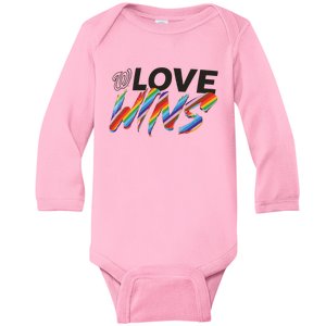 Washington Nationals Fanatics Branded Love Wins Baby Long Sleeve Bodysuit