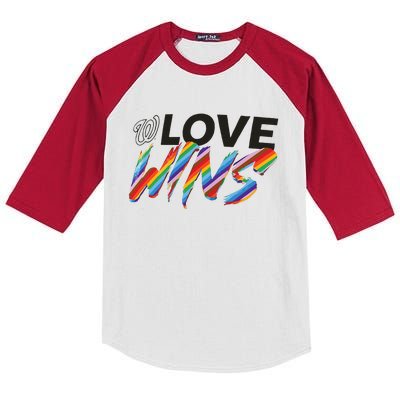 Washington Nationals Fanatics Branded Love Wins Kids Colorblock Raglan Jersey