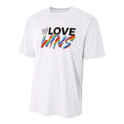 Washington Nationals Fanatics Branded Love Wins Youth Performance Sprint T-Shirt