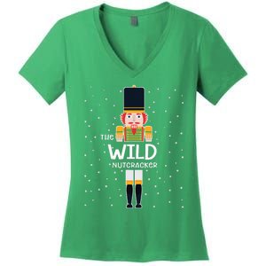 Wild Nutcracker Family Matching Funny Pajama Women's V-Neck T-Shirt