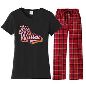 Wife Name Future Mrs Women's Flannel Pajama Set