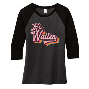 Wife Name Future Mrs Women's Tri-Blend 3/4-Sleeve Raglan Shirt