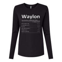 W.A.Y.L.O.N Nutrition Funny Birthday Personalized Name Womens Cotton Relaxed Long Sleeve T-Shirt