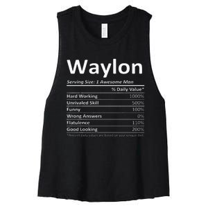 W.A.Y.L.O.N Nutrition Funny Birthday Personalized Name Women's Racerback Cropped Tank