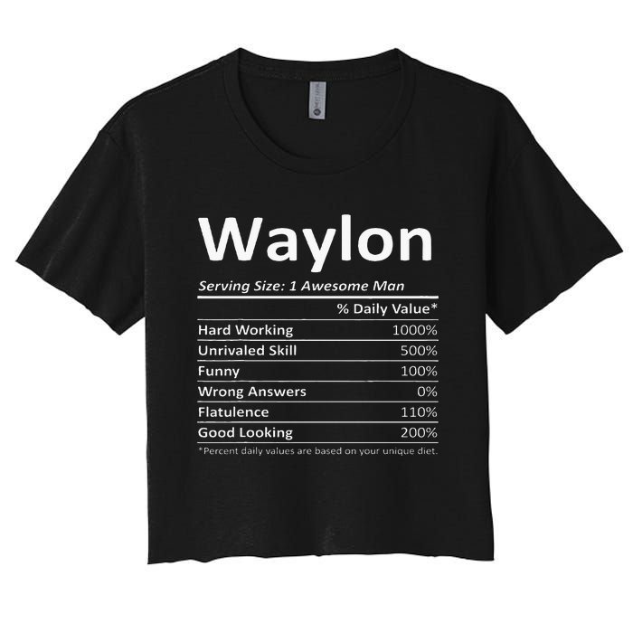 W.A.Y.L.O.N Nutrition Funny Birthday Personalized Name Women's Crop Top Tee