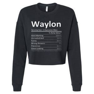 W.A.Y.L.O.N Nutrition Funny Birthday Personalized Name Cropped Pullover Crew