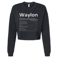 W.A.Y.L.O.N Nutrition Funny Birthday Personalized Name Cropped Pullover Crew