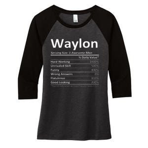 W.A.Y.L.O.N Nutrition Funny Birthday Personalized Name Women's Tri-Blend 3/4-Sleeve Raglan Shirt