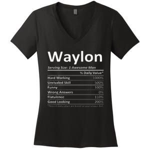 W.A.Y.L.O.N Nutrition Funny Birthday Personalized Name Women's V-Neck T-Shirt