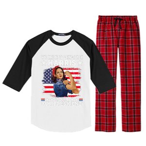 WeRe Not Going Back Vote For 2024 President Kamala Harris Raglan Sleeve Pajama Set