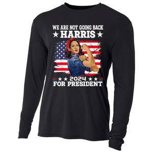 WeRe Not Going Back Vote For 2024 President Kamala Harris Cooling Performance Long Sleeve Crew