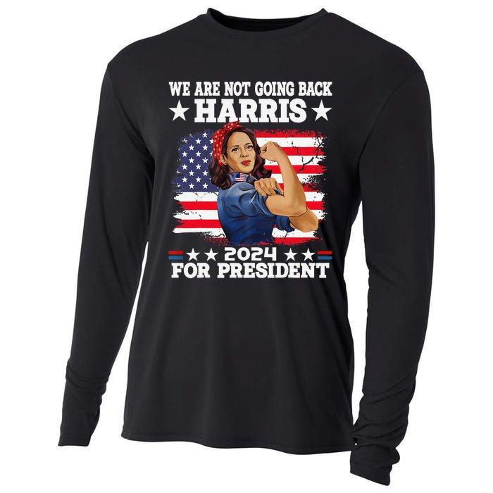 WeRe Not Going Back Vote For 2024 President Kamala Harris Cooling Performance Long Sleeve Crew