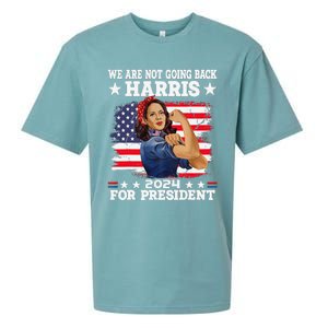 WeRe Not Going Back Vote For 2024 President Kamala Harris Sueded Cloud Jersey T-Shirt