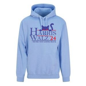 Were Not Going Back Funny Cat Lady Harris Waltz 2024 Gift Unisex Surf Hoodie