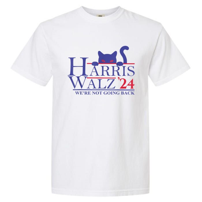 Were Not Going Back Funny Cat Lady Harris Waltz 2024 Gift Garment-Dyed Heavyweight T-Shirt