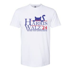 Were Not Going Back Funny Cat Lady Harris Waltz 2024 Gift Softstyle CVC T-Shirt